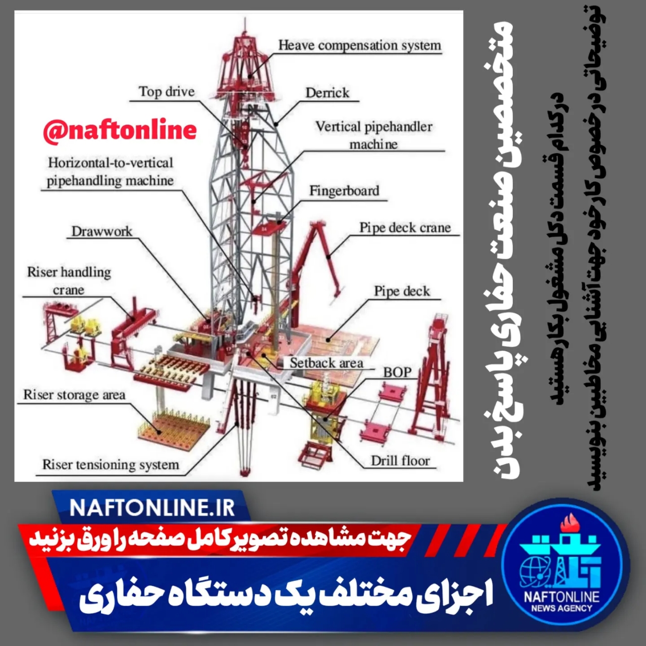 اجزای دکل حفاری