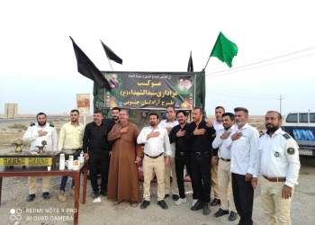 موکب شرکت نفت در آزادگان جنوبی