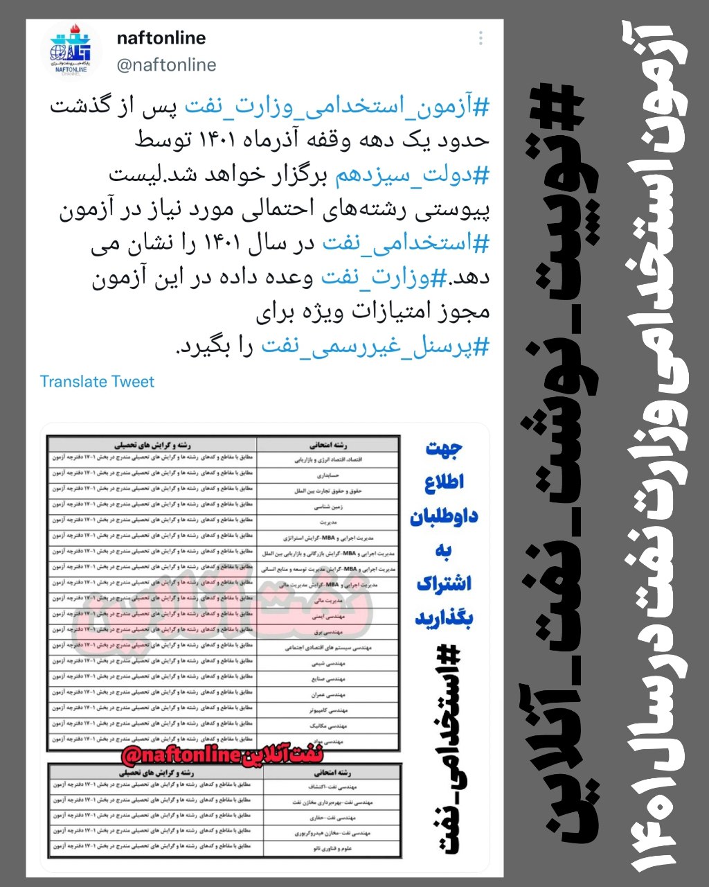 توییت نوشت | twitter | آزمون استخدامی وزارت نفت