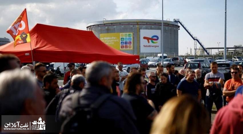 توییت نوشت | twitter | ضربه کاری اعتراضات فرانسه به پالایشگاه‌های نفت